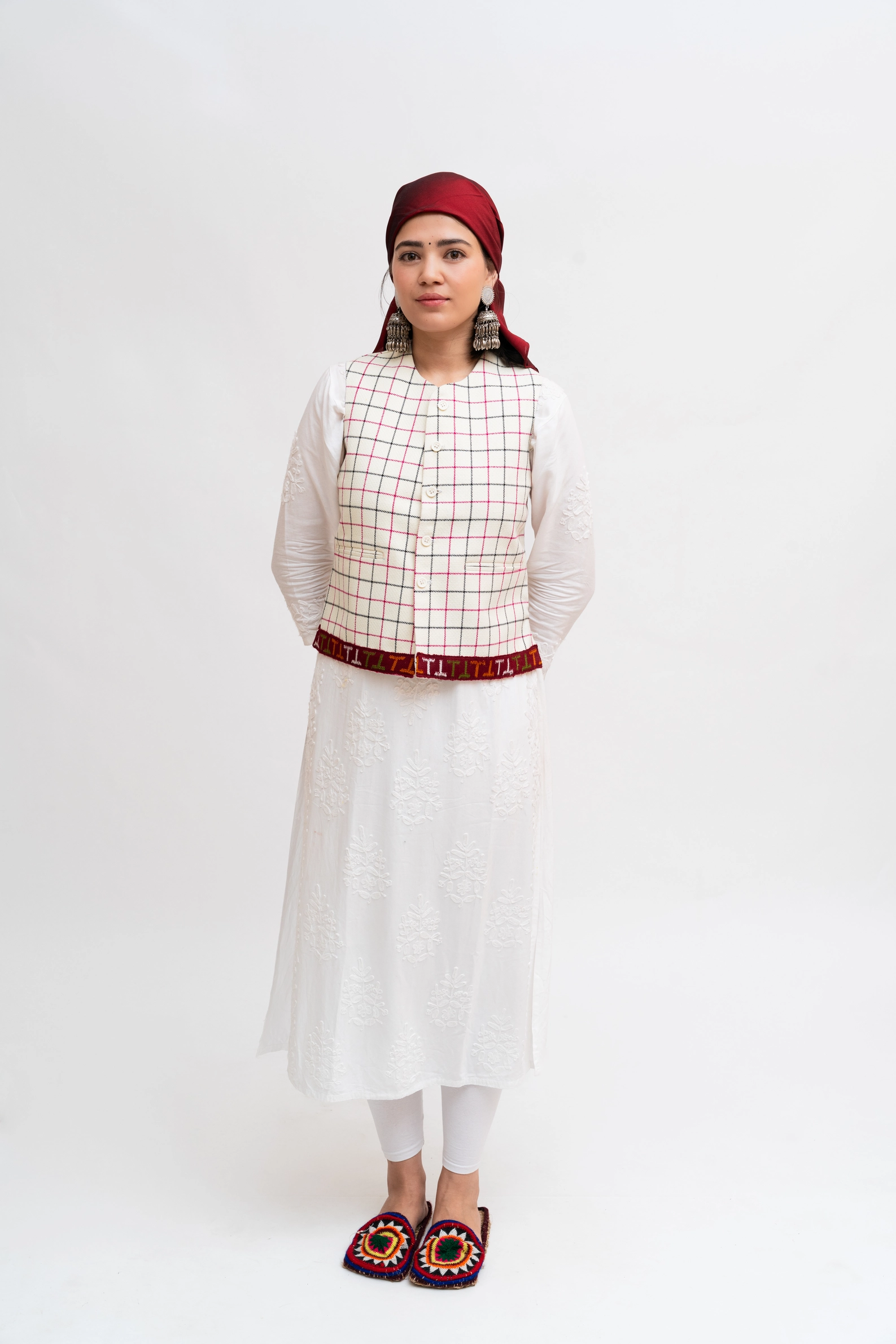 Kullu Border Check Jacket