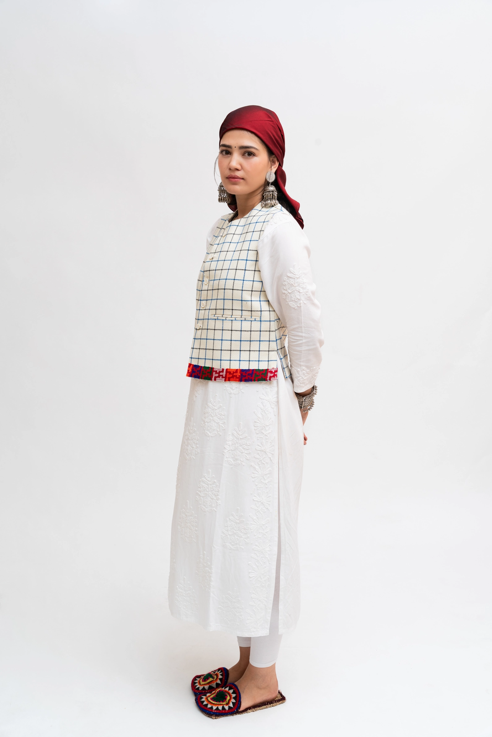 Kullu Border Check Jacket - Image 5