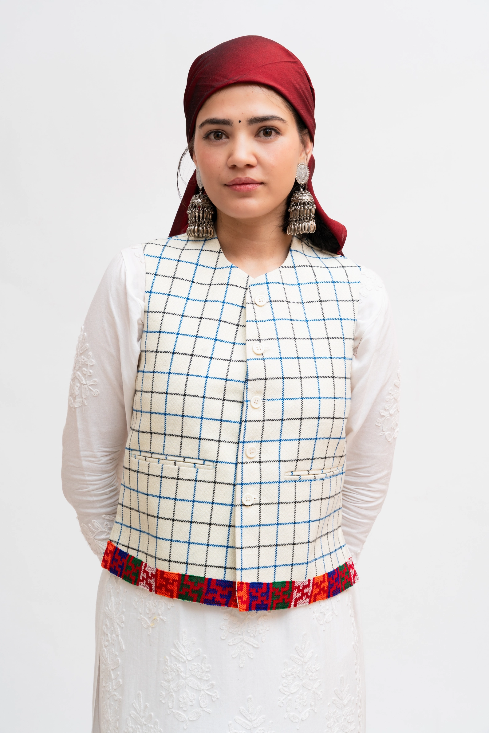Kullu Border Check Jacket - Image 8