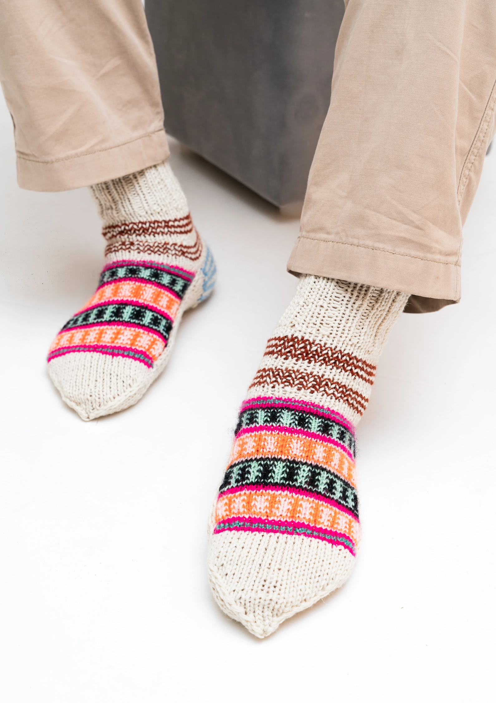Merino Wool Multicoloured Socks (Free size) - Image 8