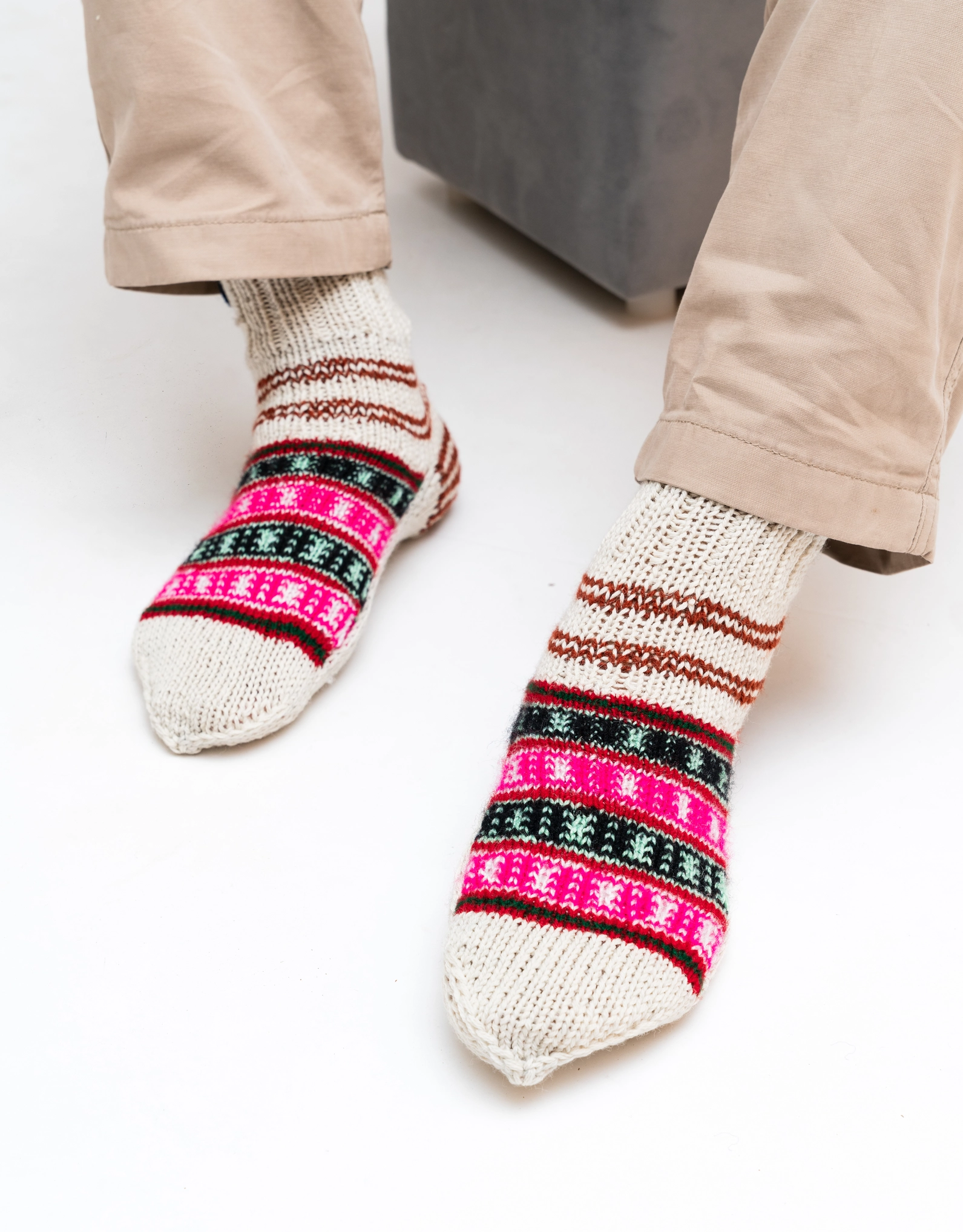 Merino Wool Multicoloured Socks (Free size) - Image 7