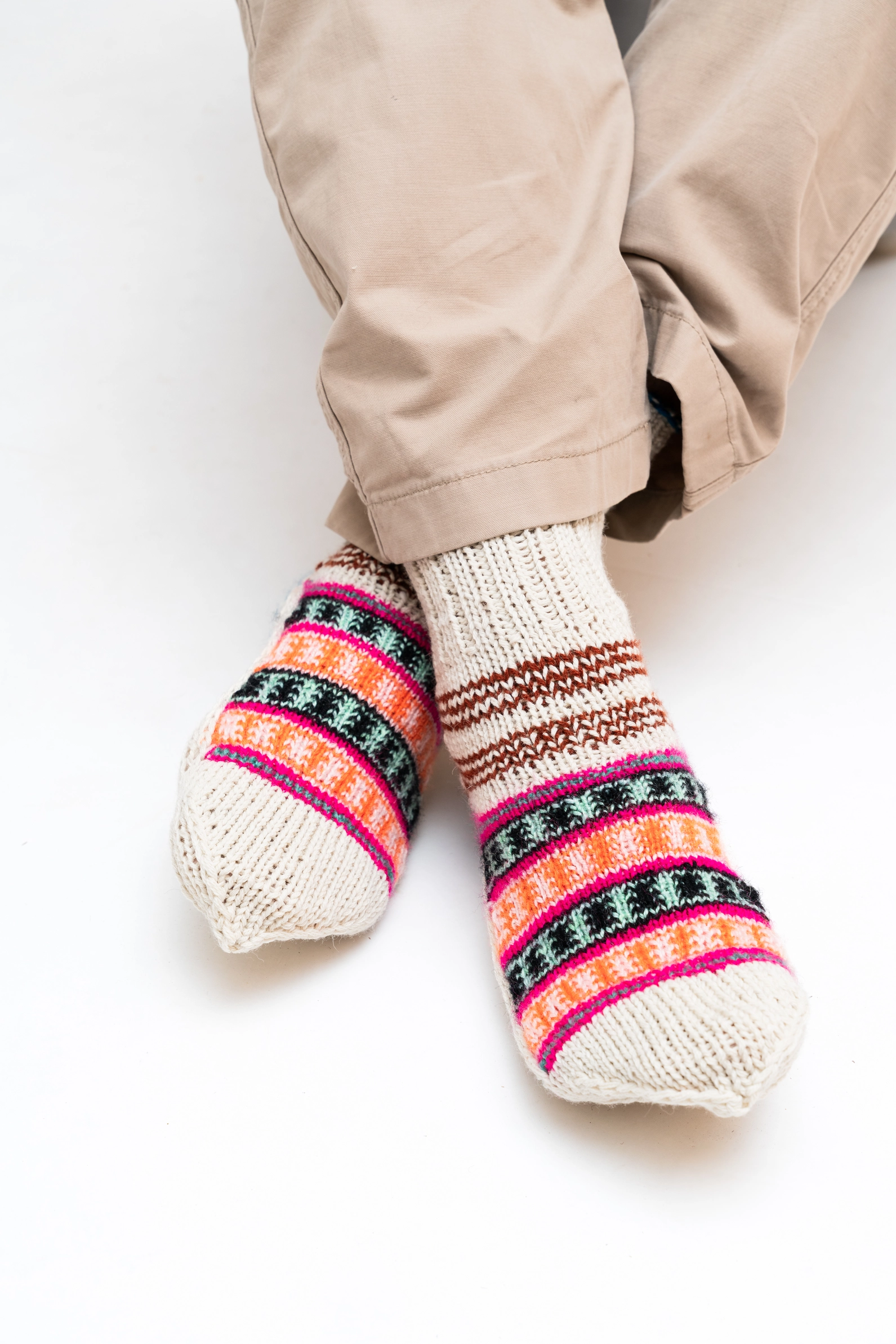 Merino Wool Multicoloured Socks (Free size) - Image 3