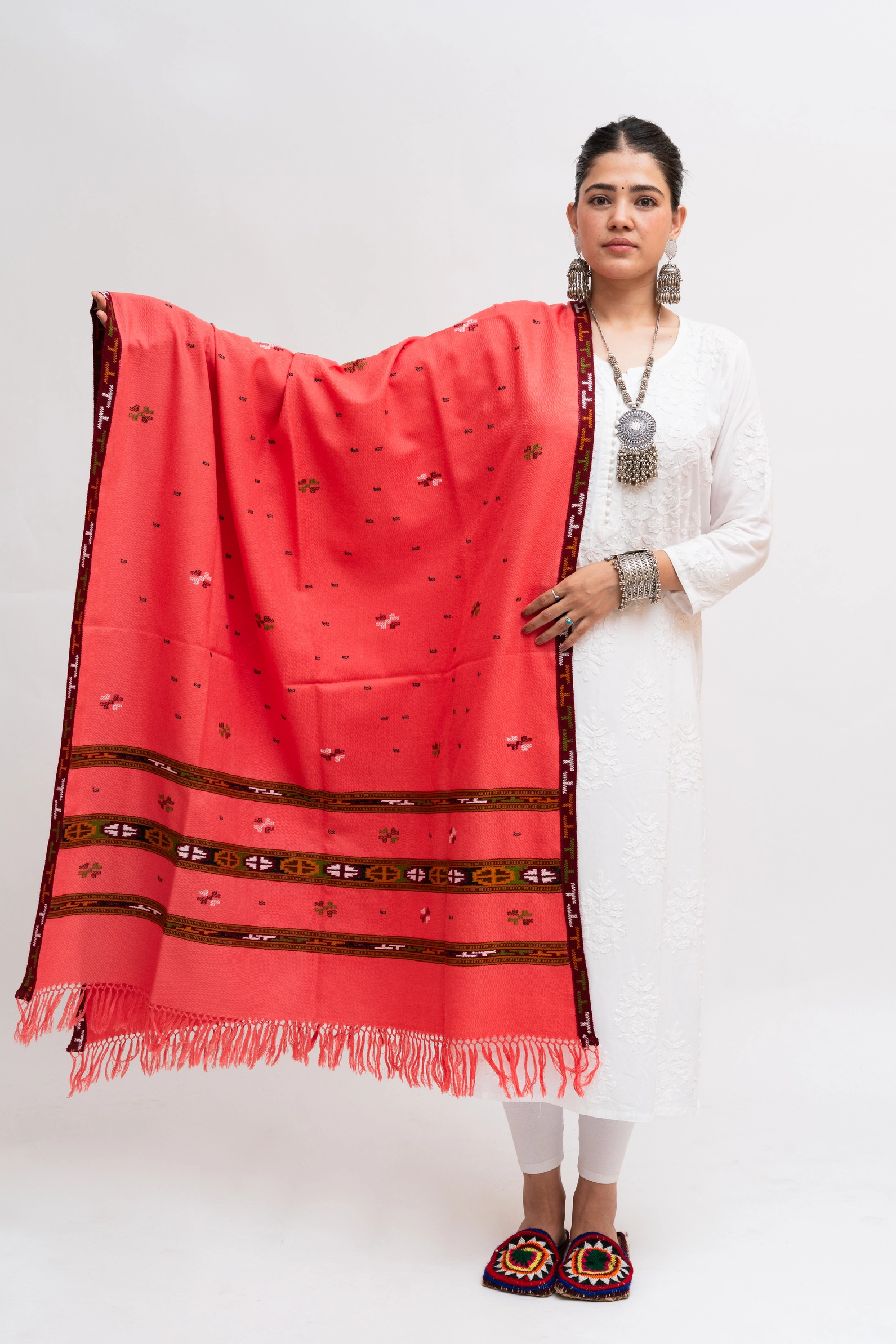 3 Patti Akhrot Tee Jaal Design Shawl