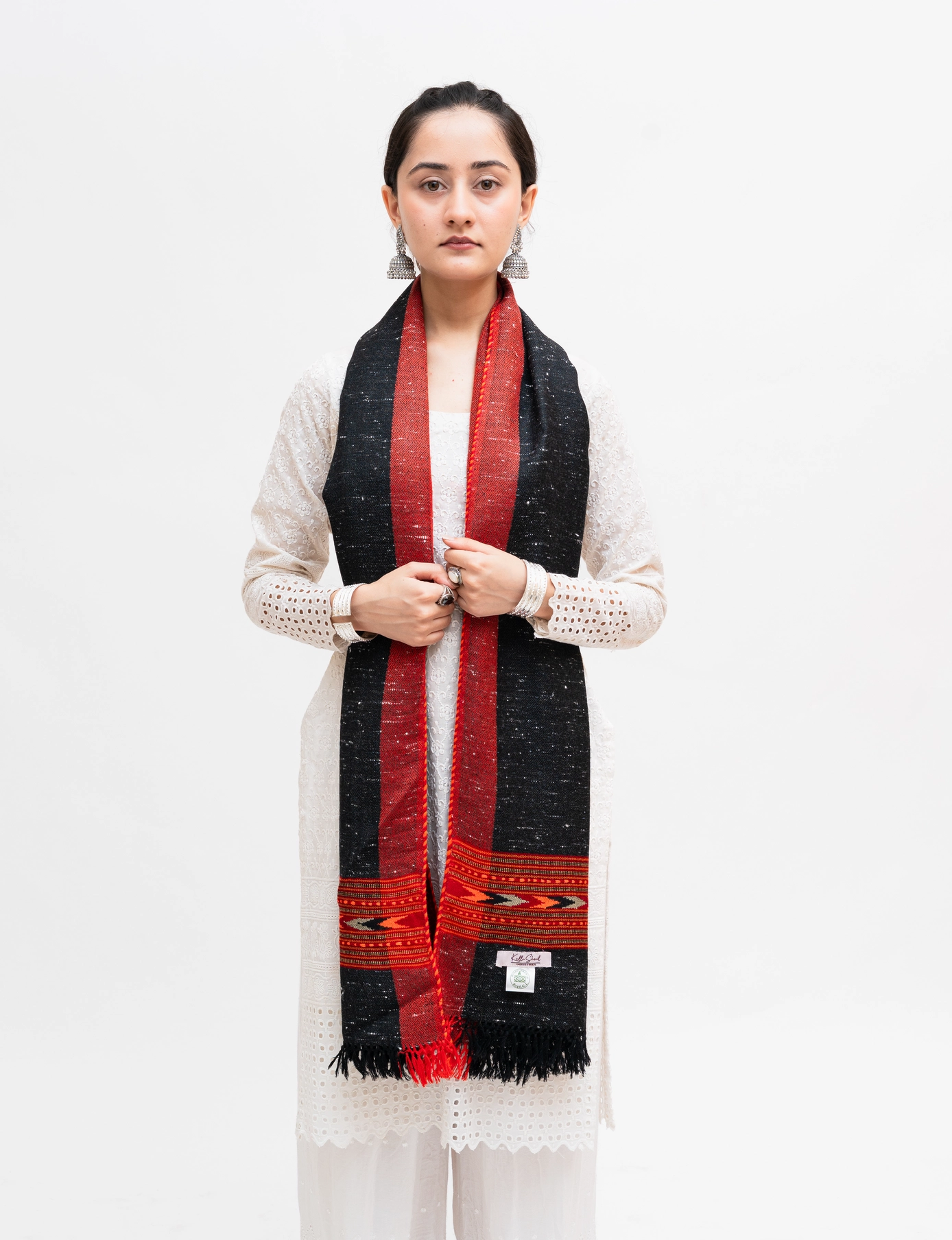 Single Patti Kingri Stole with Angora Slub - Image 7