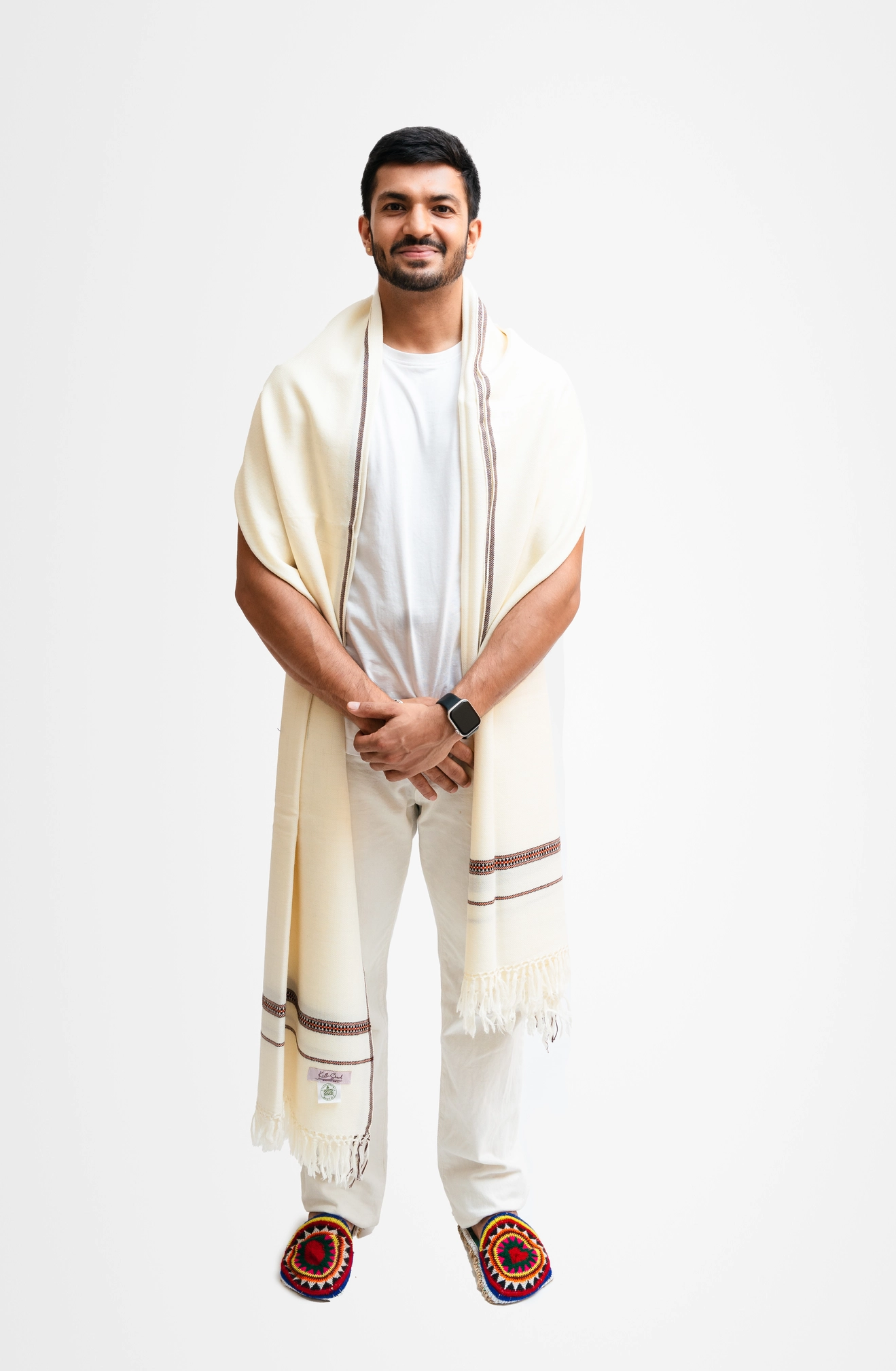 Pure Wool Men Shawl With Kani