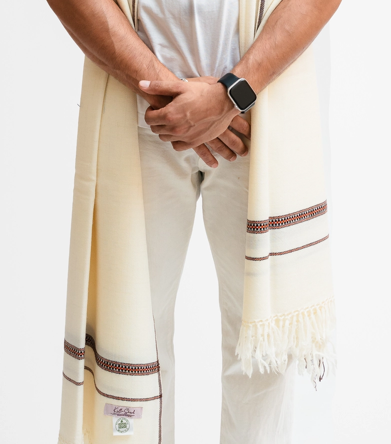 Pure Wool Men Shawl With Kani - Image 2