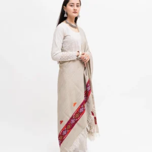 Single Palla Typical Kinnauri Morpanja Design Shawl