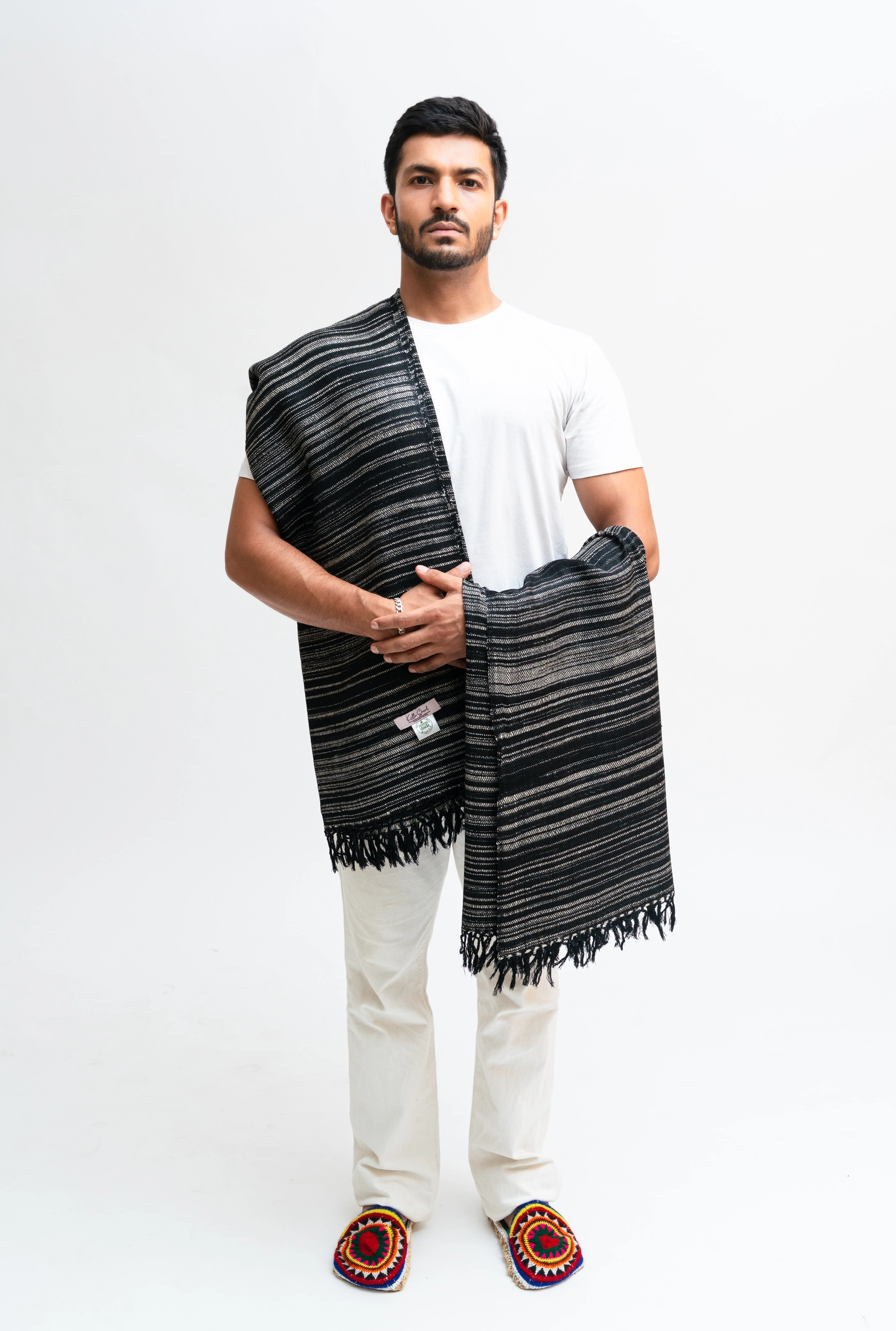 Yakwool Stripes Men Shawl - Image 9