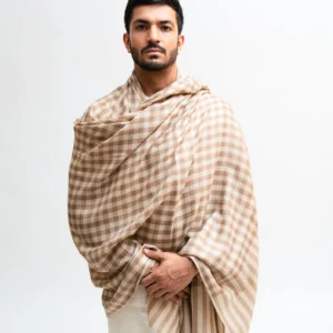 Yakwool Stripes Men Shawl (Check Style)