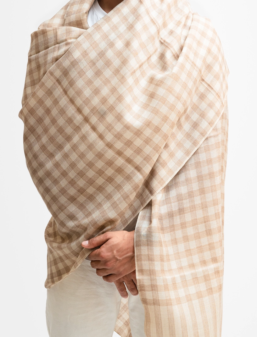 Yakwool Stripes Men Shawl (Check Style) - Image 14